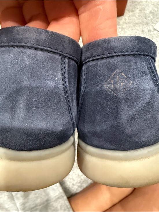 Loro Piana Navy Suede Tassel Slip-On Loafers main image 8